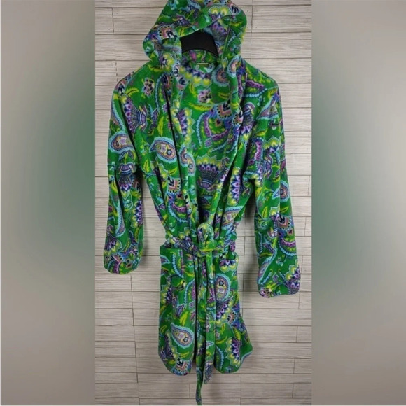 Vera Bradley hooded green robe size L/XL comfy - Picture 5 of 6